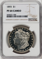 1893 $1 CA Proof Morgan Dollar NGC PR64