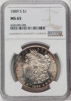 1889-S $1 Morgan Dollar NGC MS65