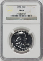1958 50C Proof Franklin Half Dollar NGC PR69