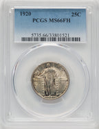 1920 25C FH Standing Liberty Quarter PCGS MS66