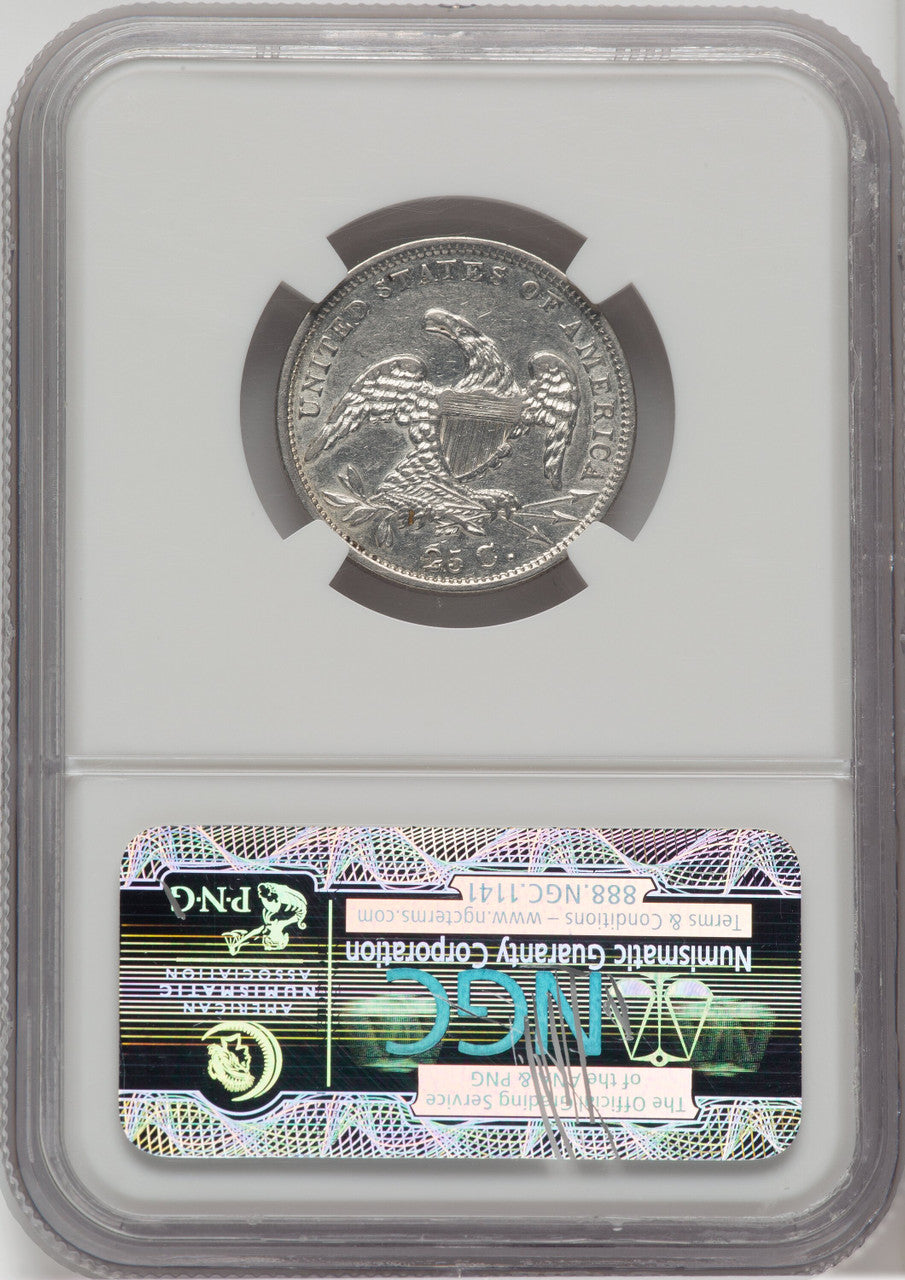 1831 25C Small Letters Bust Quarter NGC AU50