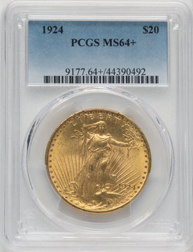 1924 $20 Saint Saint-Gaudens Double Eagle PCGS MS64+ (761598003)