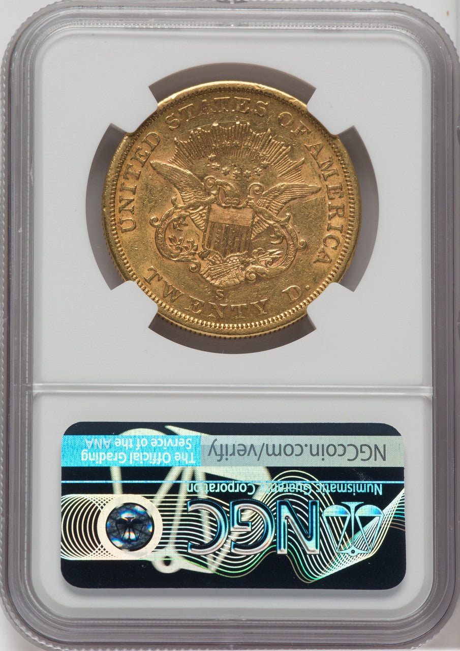 1856-S $20 Liberty Double Eagle NGC XF45
