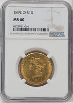 1892-O $10 Liberty Eagle NGC MS60