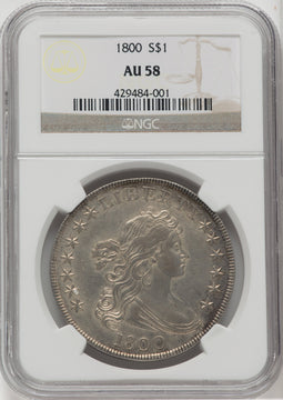 1800 S$1 Early Dollar NGC AU58