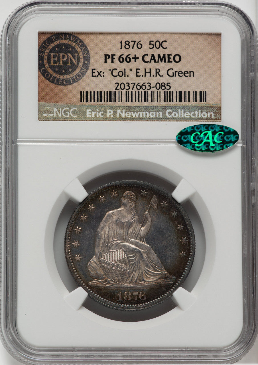 1876 50C CA CAC Proof Seated Half Dollar NGC PR66+