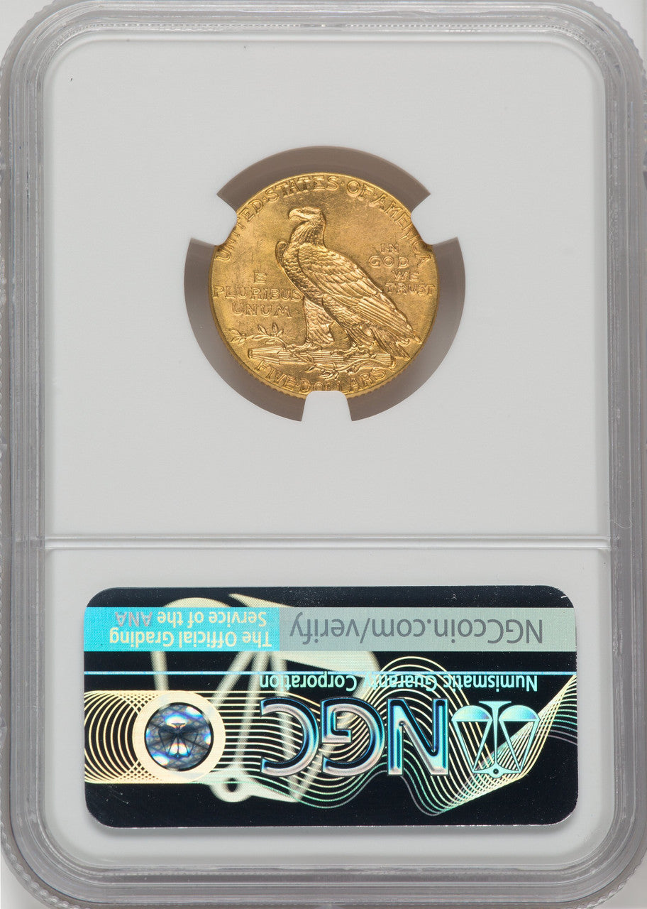 1929 $5 Indian Half Eagle NGC MS63