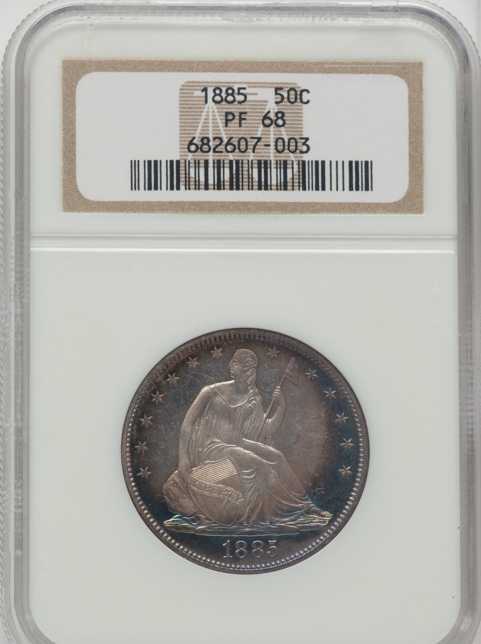 1885 50C Proof Seated Half Dollar NGC PR68