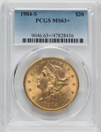 1904-S $20 Liberty Double Eagle PCGS MS63+