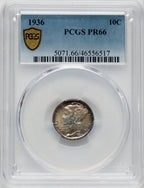 1936 10C Proof Mercury Dime PCGS PR66