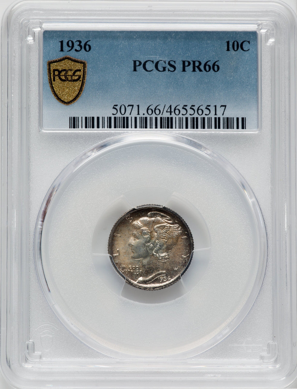 1936 10C Proof Mercury Dime PCGS PR66