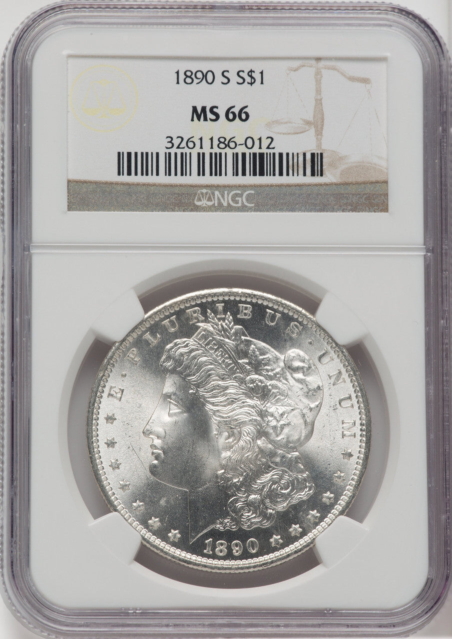 1890-S $1 Morgan Dollar NGC MS66