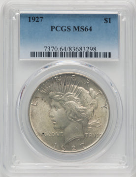 1927 $1 Peace Dollar PCGS MS64