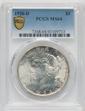 1926-D $1 Peace Dollar PCGS MS64