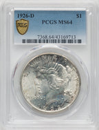 1926-D $1 Peace Dollar PCGS MS64
