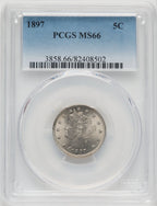 1897 5C Liberty Nickel PCGS MS66