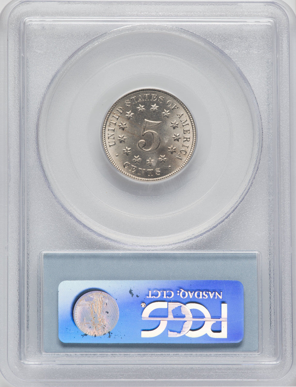 1870 5C Shield Nickel PCGS MS65