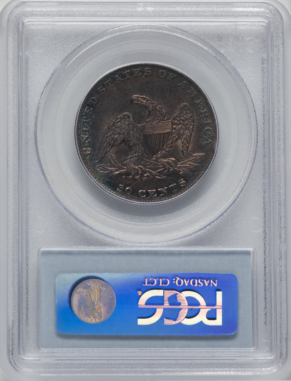 1837 50C Reeded Edge Reeded Edge Half Dollar PCGS AU58