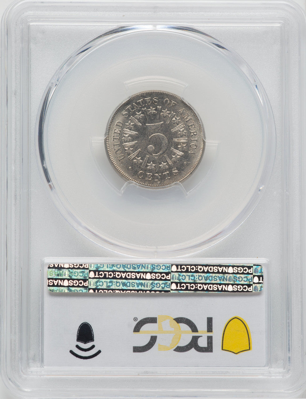 1866/1866 5C Rays Repunched Date FS-302 CAC Shield Nickel PCGS MS65