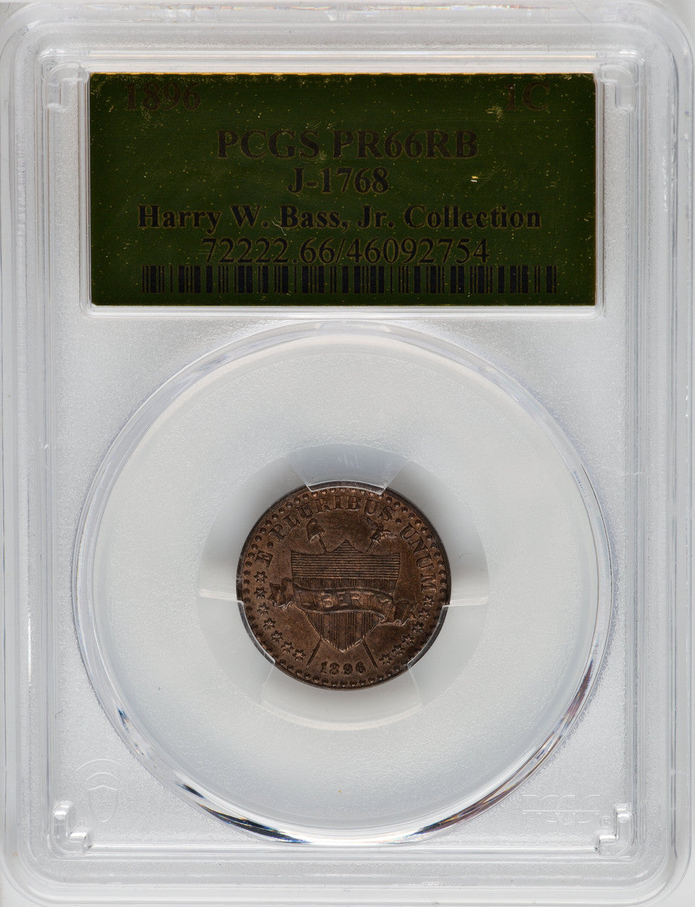 1896 1C J-1768 RB Patterns PCGS MS66