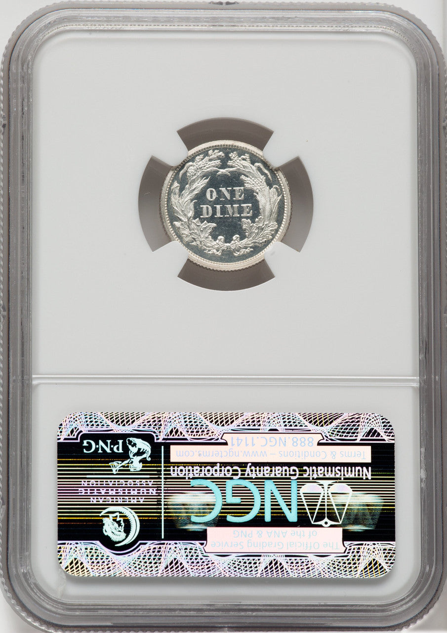 1868 10C Proof Seated Dime NGC PR68