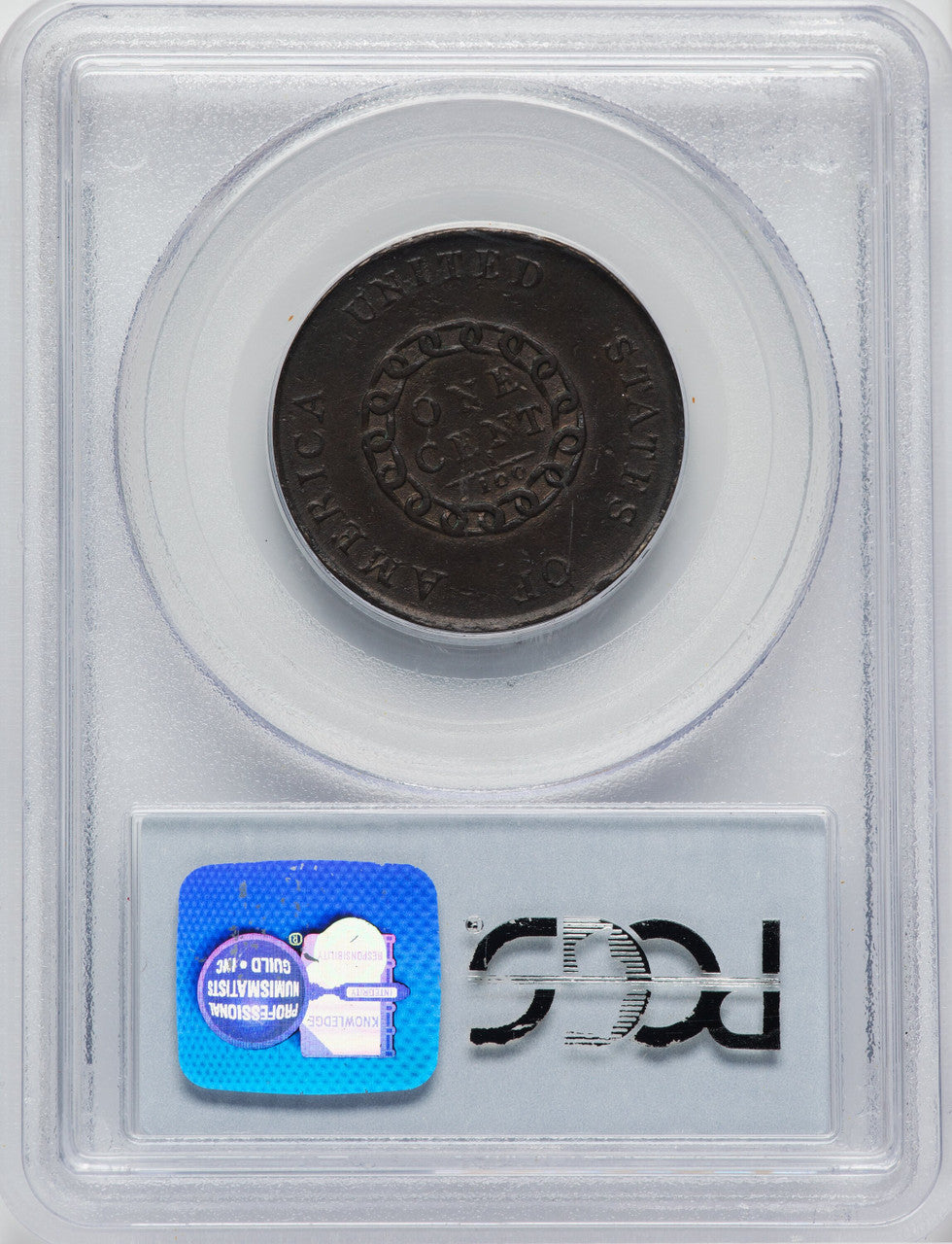 1793 CHAIN 1C AMERICA BN Large Cent PCGS VF35