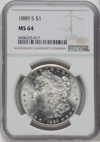 1889-S $1 Morgan Dollar NGC MS64