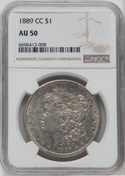 1889-CC $1 Morgan Dollar NGC AU50