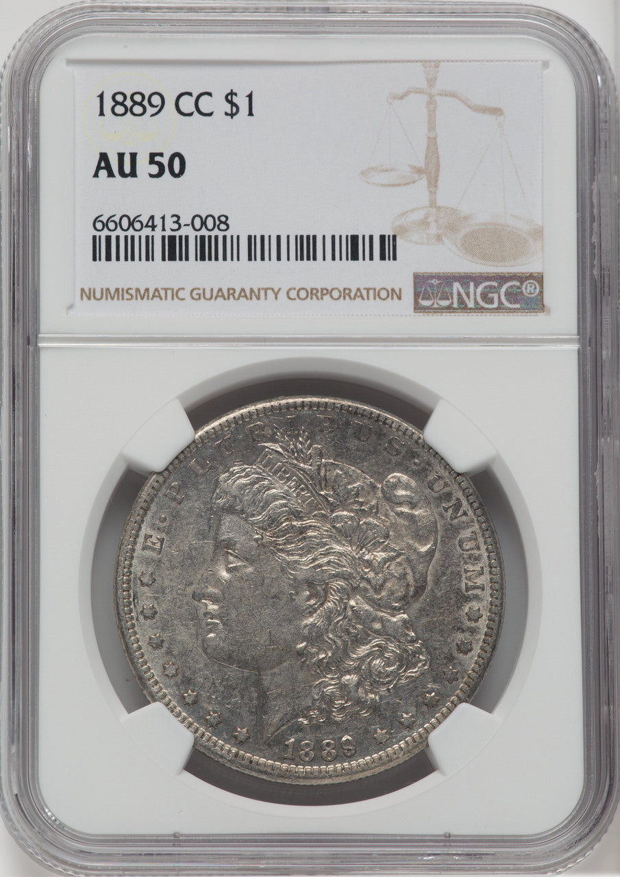 1889-CC $1 Morgan Dollar NGC AU50