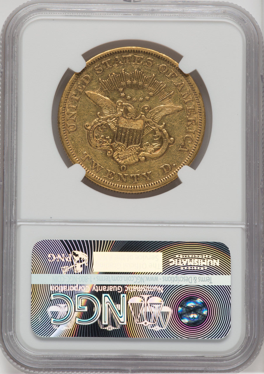 1861-O $20 Liberty Double Eagle NGC XF45