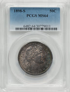 1898-S 50C Barber Half Dollar PCGS MS64