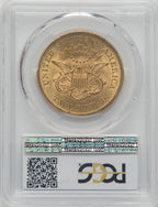 1861 $20 CAC Liberty Double Eagle PCGS MS60