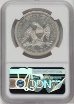 1863 S$1 Seated Dollar NGC AU58