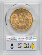 1854 $20 Small Date Liberty Double Eagle PCGS AU55