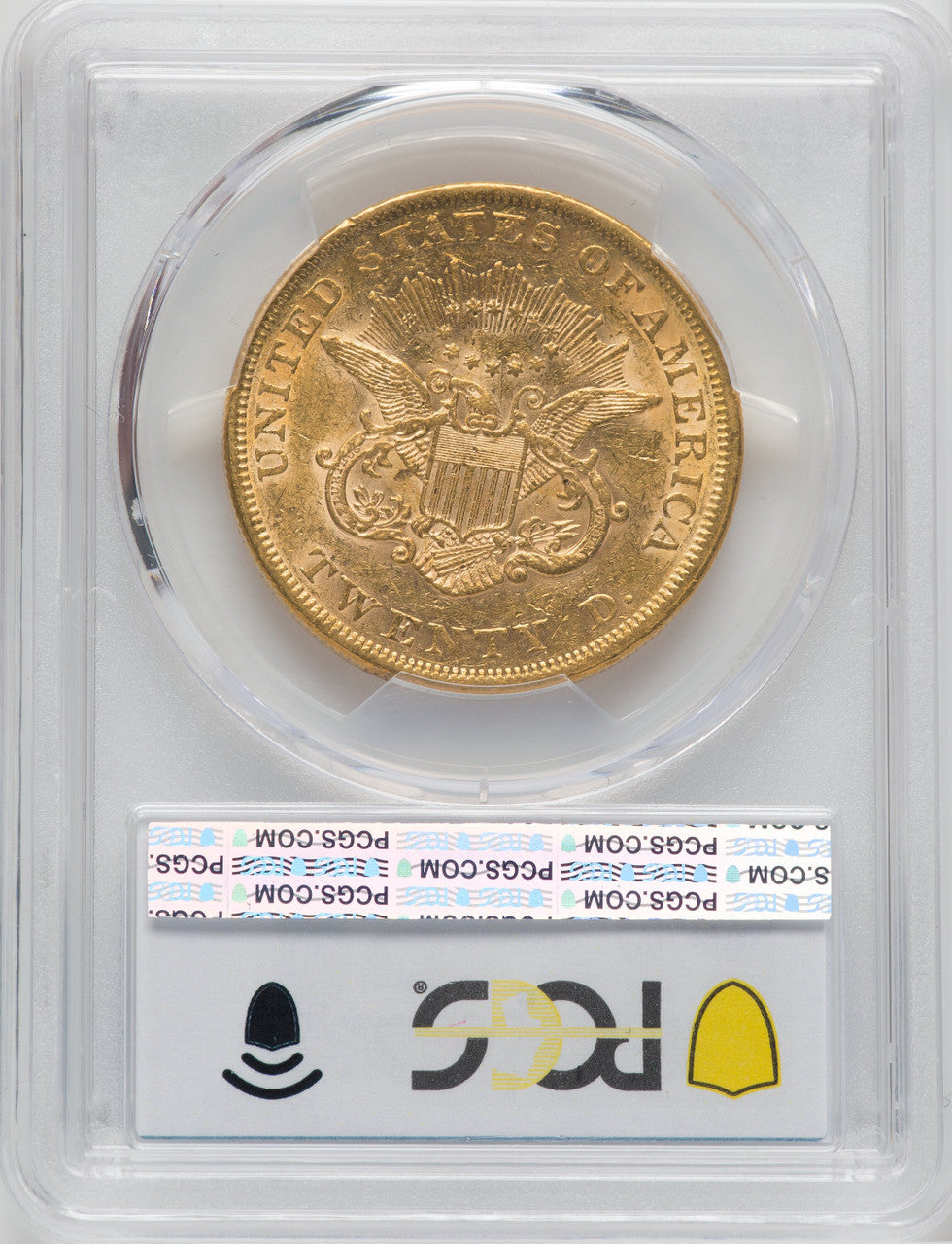 1854 $20 Small Date Liberty Double Eagle PCGS AU55
