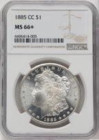 1885-CC $1 Morgan Dollar NGC MS66+