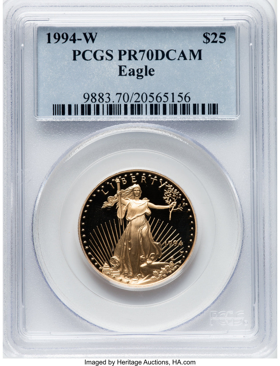 1994-W $25 Half-Ounce Gold Eagle PCGS PR70