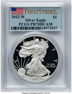 2012-W S$1 Silver Eagle First Strike PCGS PR70