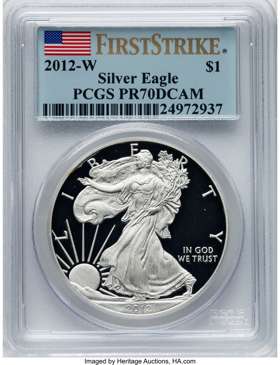 2012-W S$1 Silver Eagle First Strike PCGS PR70
