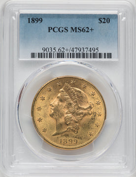1899 $20 Liberty Double Eagle PCGS MS62+