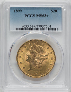 1899 $20 Liberty Double Eagle PCGS MS63+ (171367705)