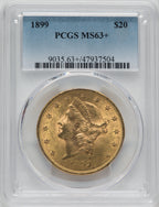 1899 $20 Liberty Double Eagle PCGS MS63+ (171367705)