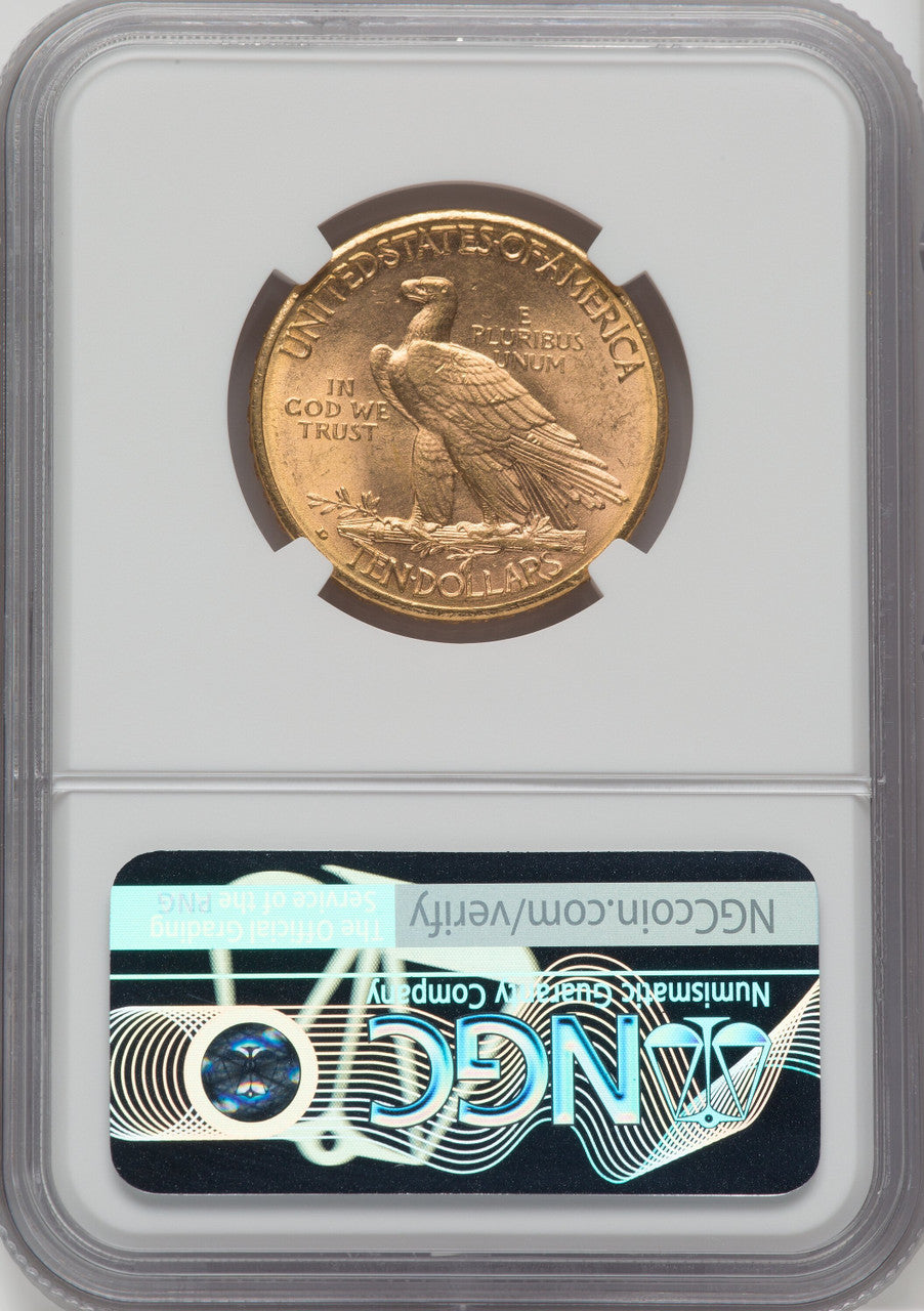 1910-D $10 Indian Eagle NGC MS63