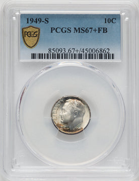 1949-S 10C FB Roosevelt Dime PCGS MS67+