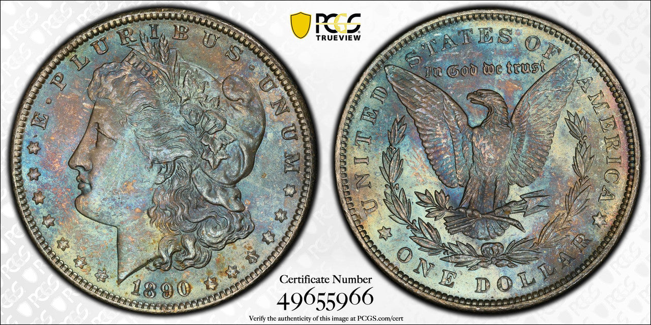 1890 Morgan Dollar PCGS MS65+