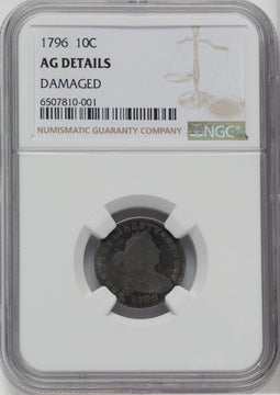 1796 10C Early Dime Details NGC AG03