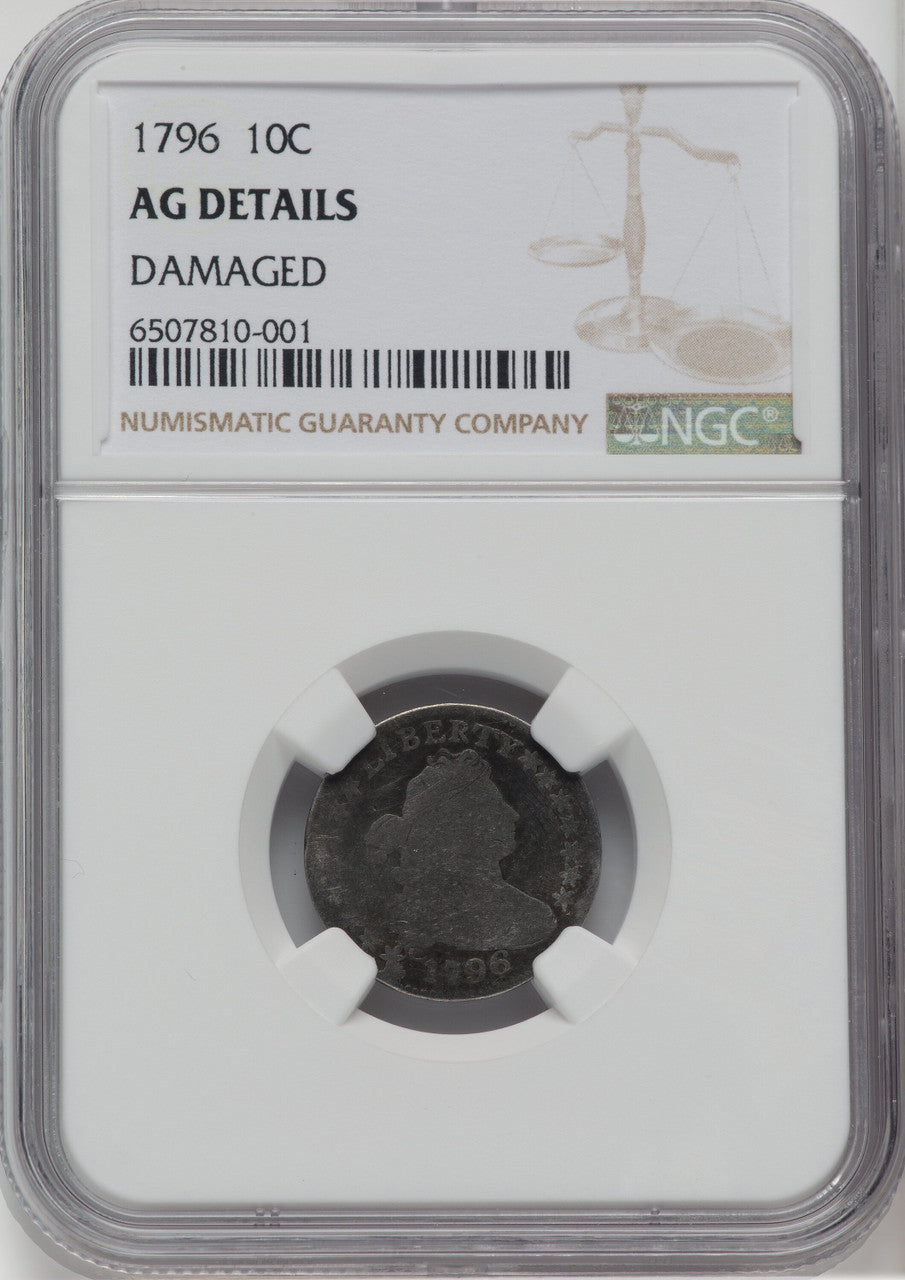 1796 10C Early Dime Details NGC AG03