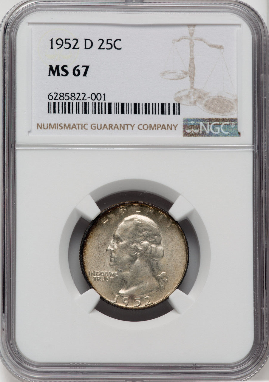 1952-D 25C Washington Quarter NGC MS67