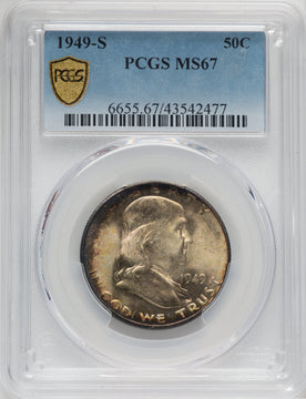 1949-S 50C Franklin Half Dollar PCGS MS67