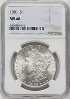 1883 $1 Morgan Dollar NGC MS66